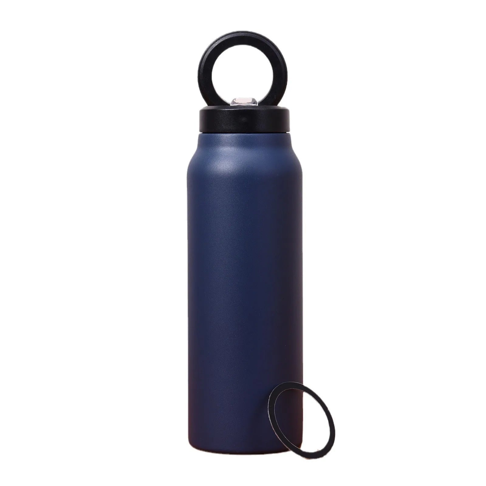 24oz Insulated Water Bottle with Magnetic Phone Mount & Sip Straw Lid for Daily Use